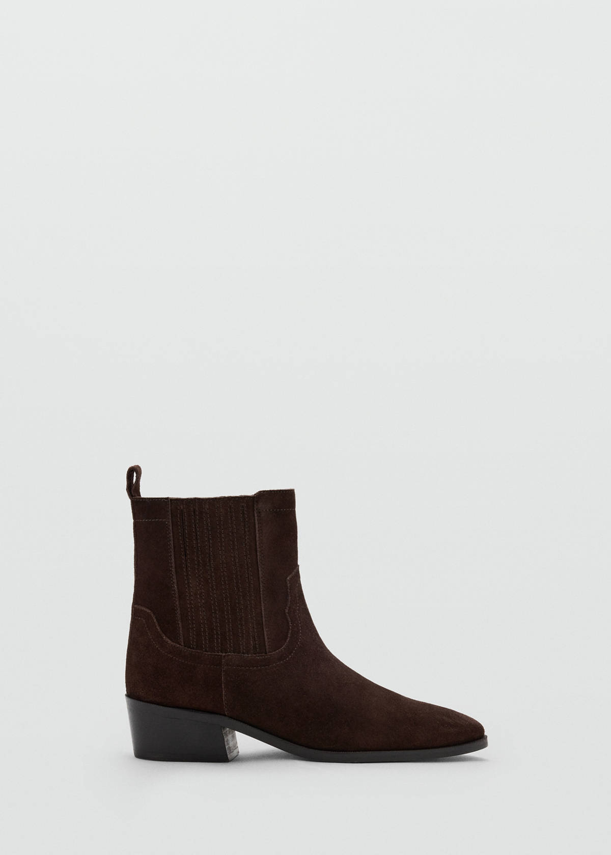 Suede leather ankle boots — Chocolate