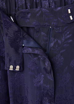 Floral jacquard trousers — Blue 6