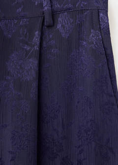 Floral jacquard trousers — Blue 7