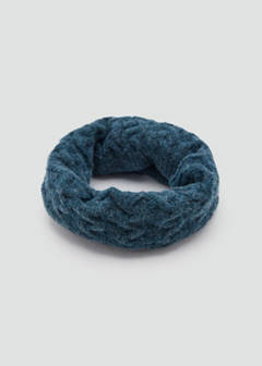 Knitted braided scarf — Blue 3