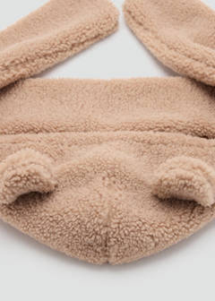 Hat with shearling-effect earmuffs — Medium Brown 4
