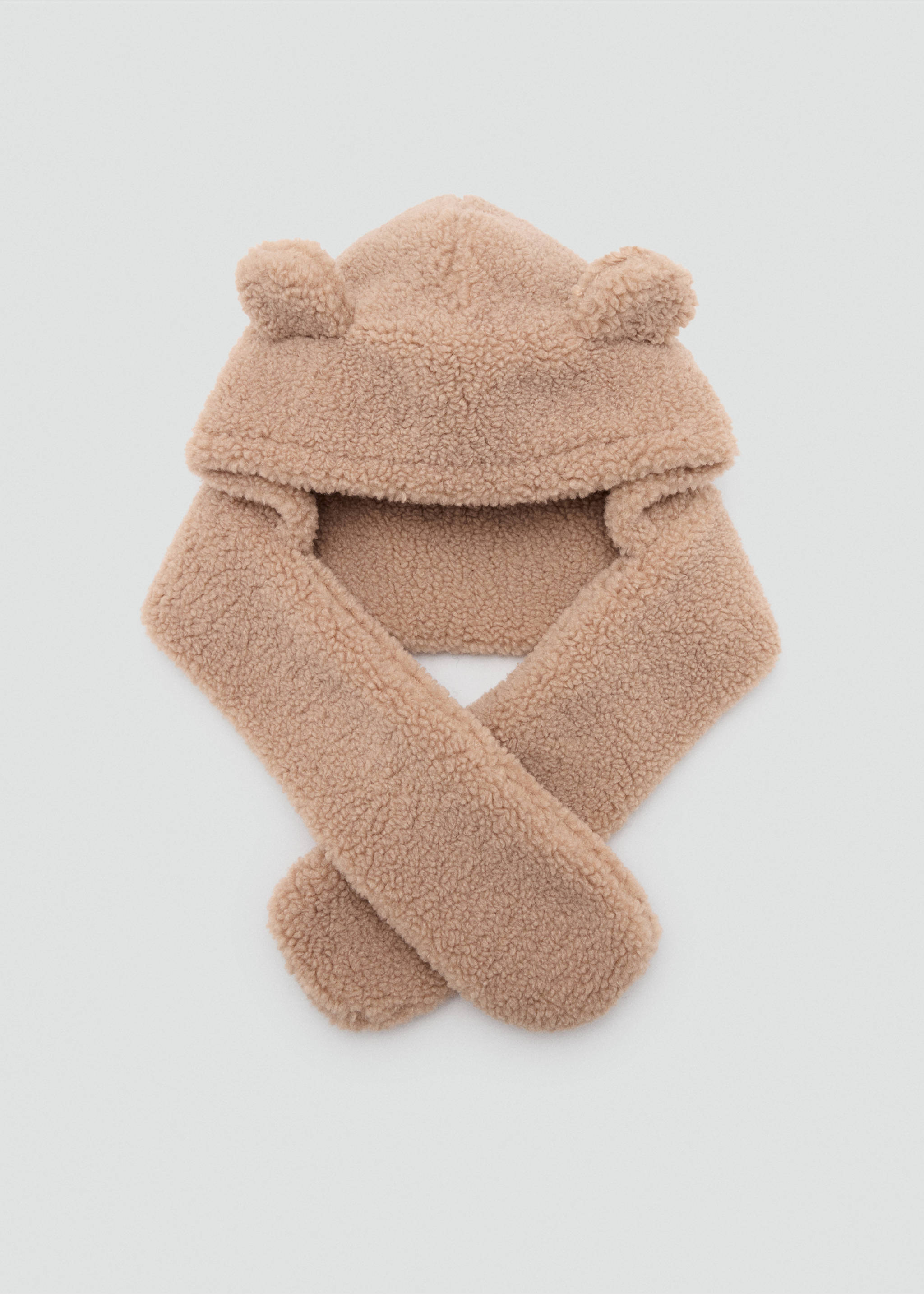 Hat with shearling-effect earmuffs - Article without model, Medium Brown. Ref: 37077118-00.
