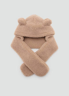 Hat with shearling-effect earmuffs — Medium Brown 1