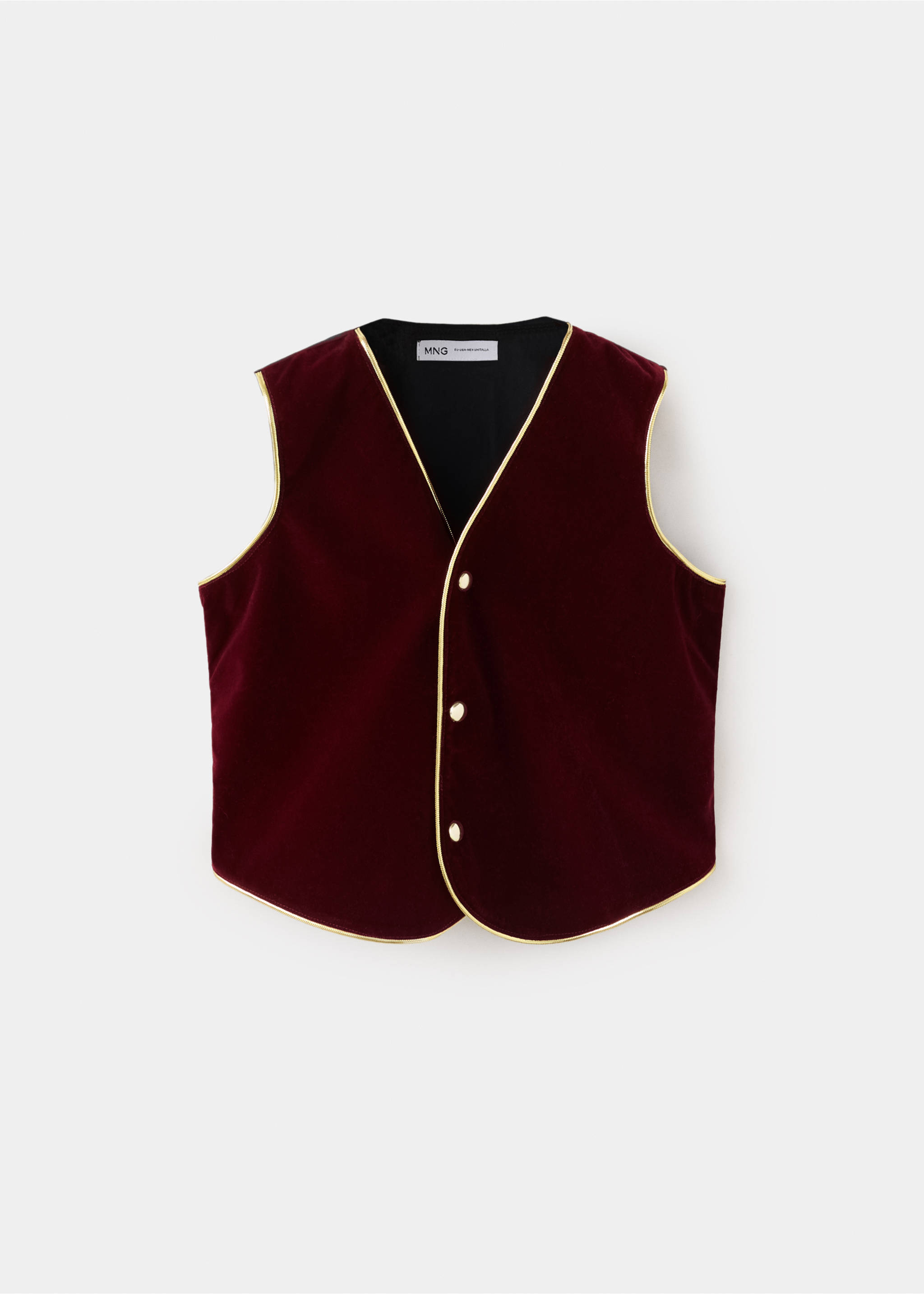 Velvet Halloween vest - Details of the article 1, Black. Ref: 37077121-00.