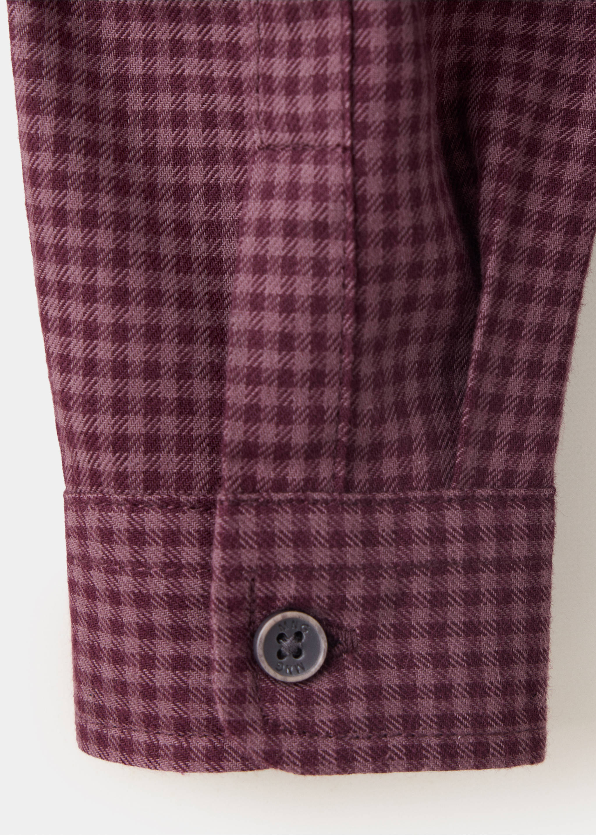 Camisa algodón cuadros vichy - Detalle del artículo 0, Granate. Ref: 37077124-00.