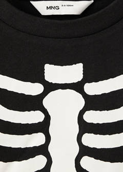 Glow in the dark skeleton pyjama — Black 4