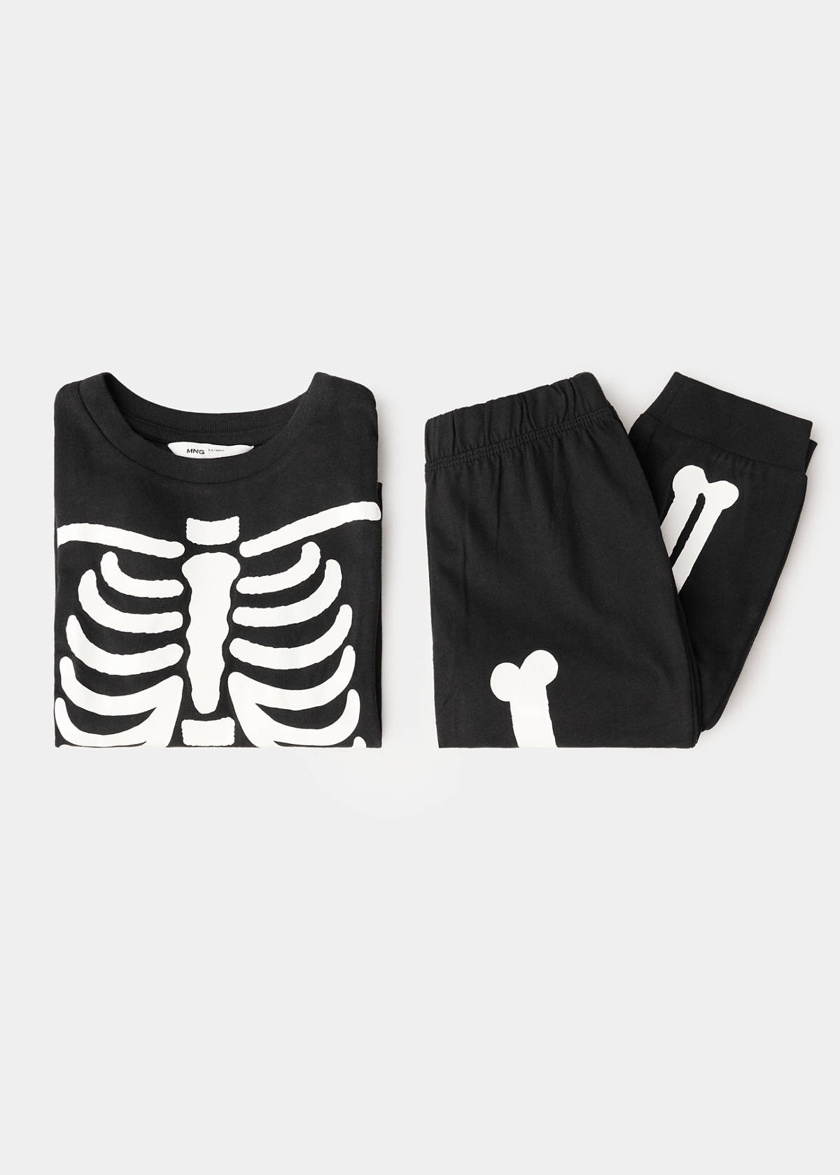 Glow in the dark skeleton pyjama — Black