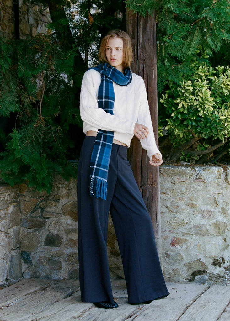 Proste spodnie granatowy - Teen - XS - MANGO TEEN