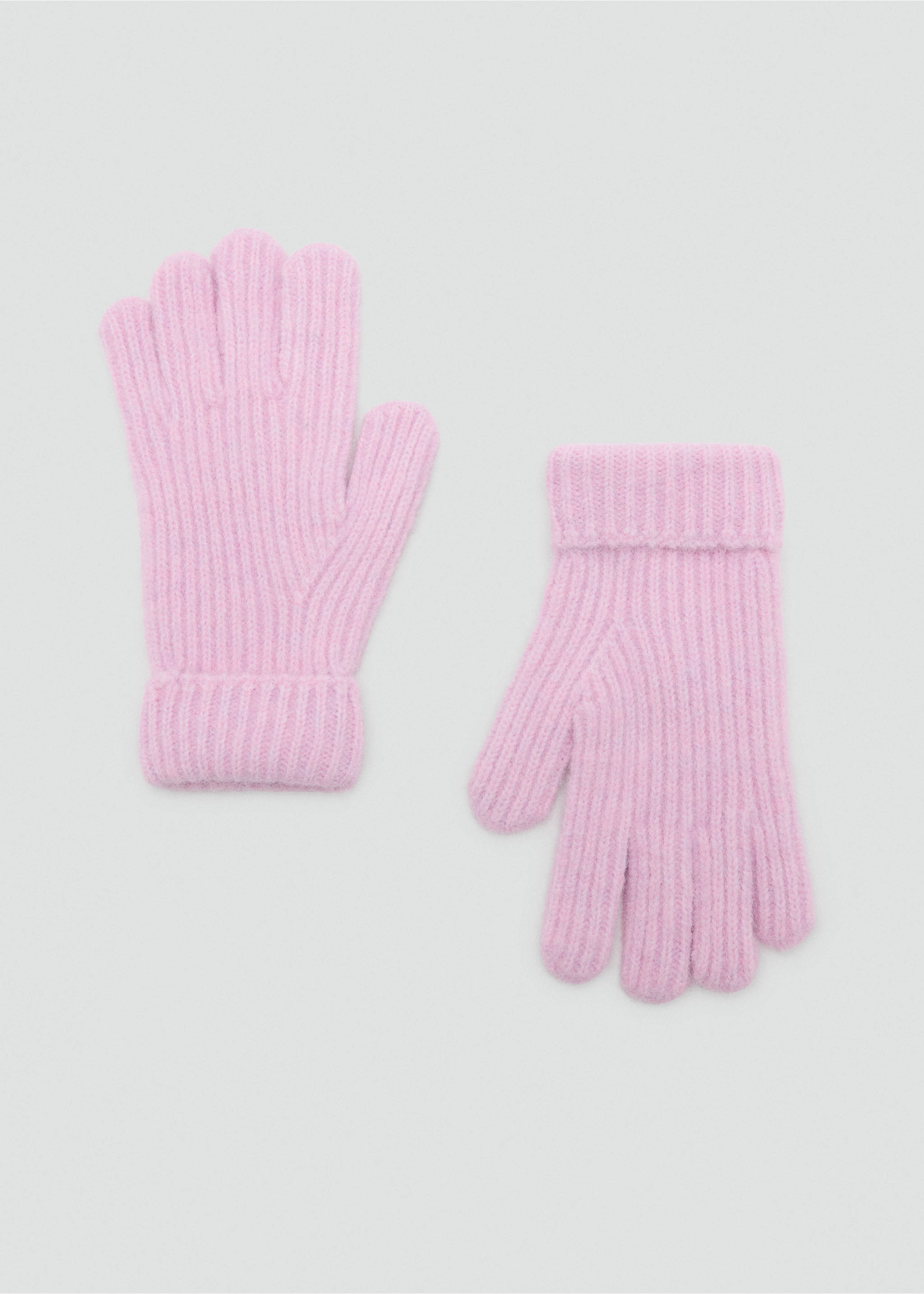 Knitted gloves - Article without model, Pink. Ref: 37077128-00.