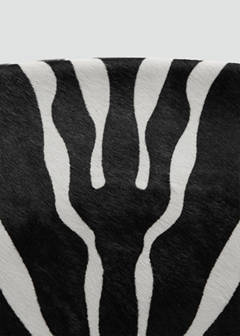 Zebra-print leather clutch bag — Black 2