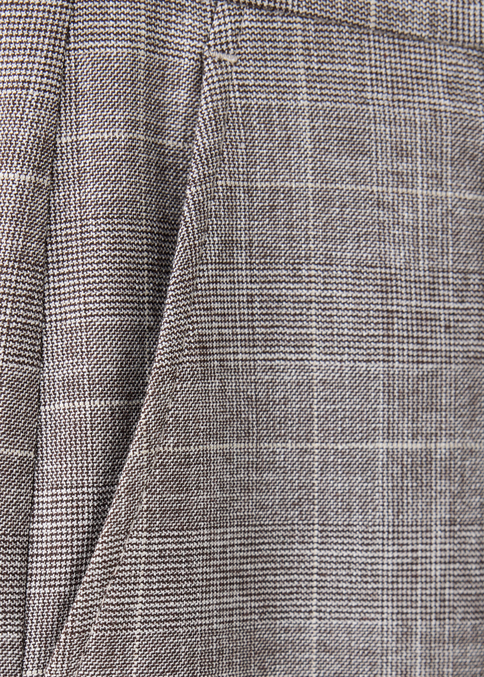 Straight checked trousers - Details of the article 0