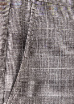 Straight checked trousers — Brown 8