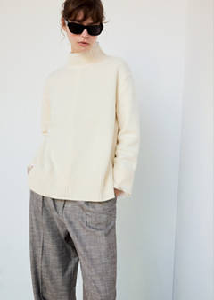 Straight checked trousers — Brown 12