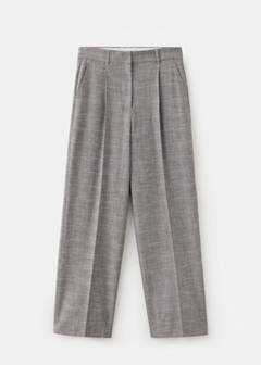 Straight checked trousers — Brown 6