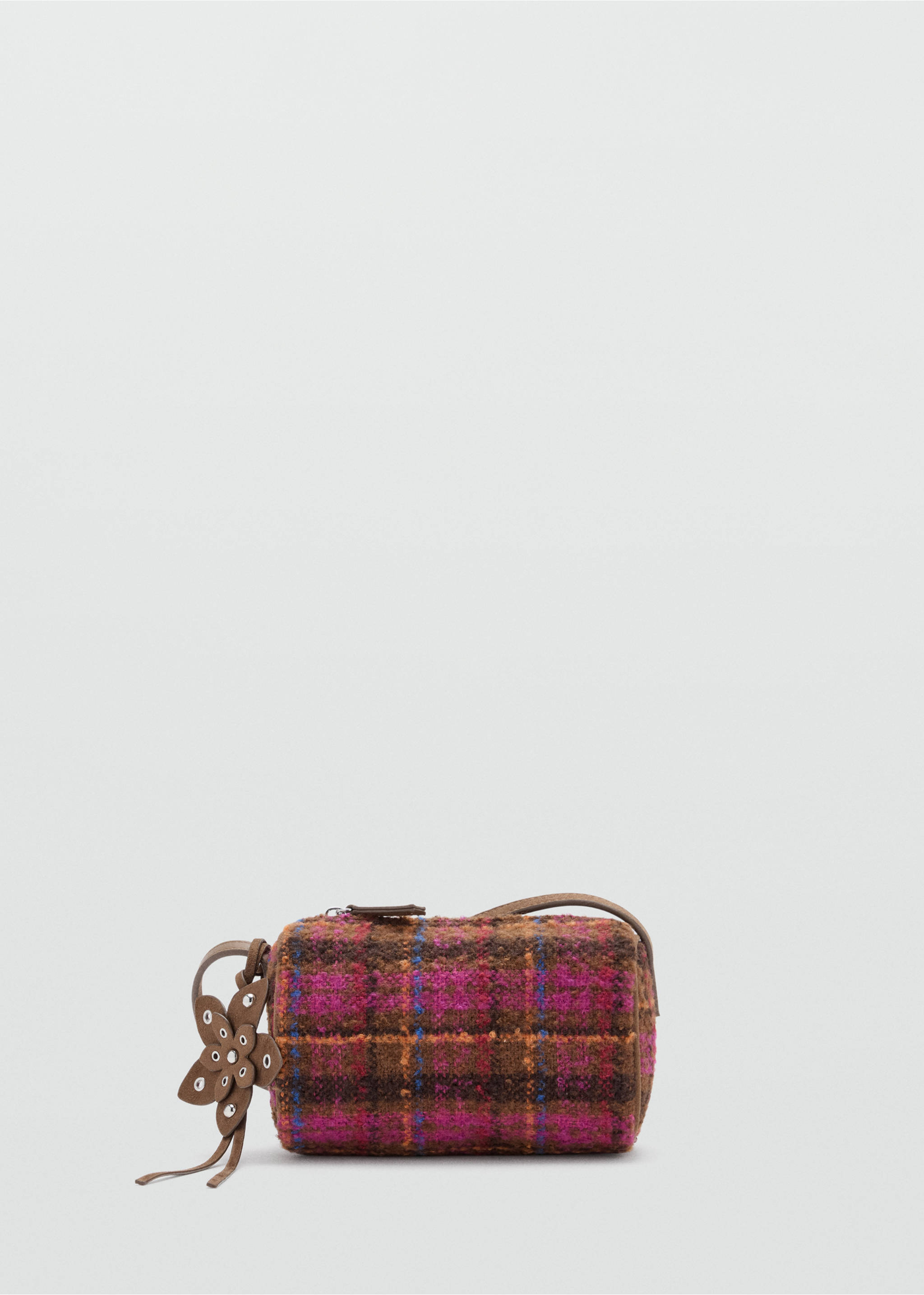 Mini checked beaded bag - Article without model, Fuchsia. Ref: 37077137-00.