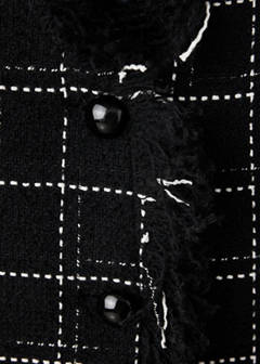 Tweed blazer with fringe — Black 7