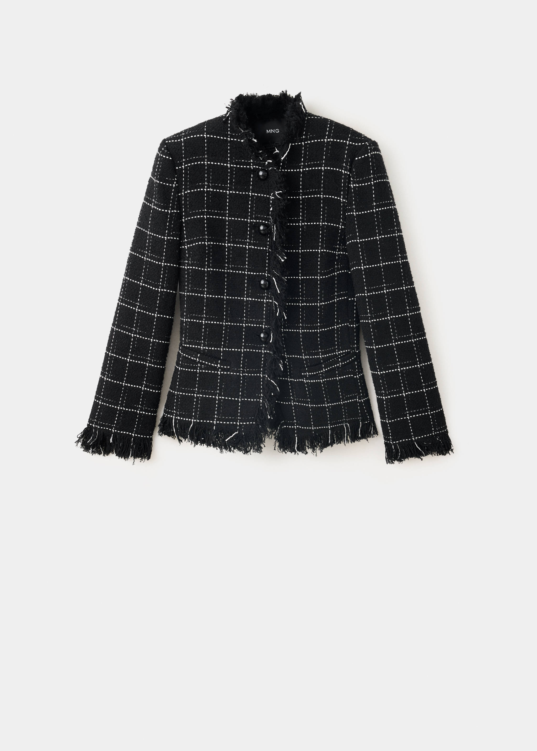 Fringed tweed blazer - Article without model