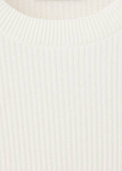 Ribbed  knit t-shirt — White 7