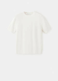 Ribbed  knit t-shirt — White 6