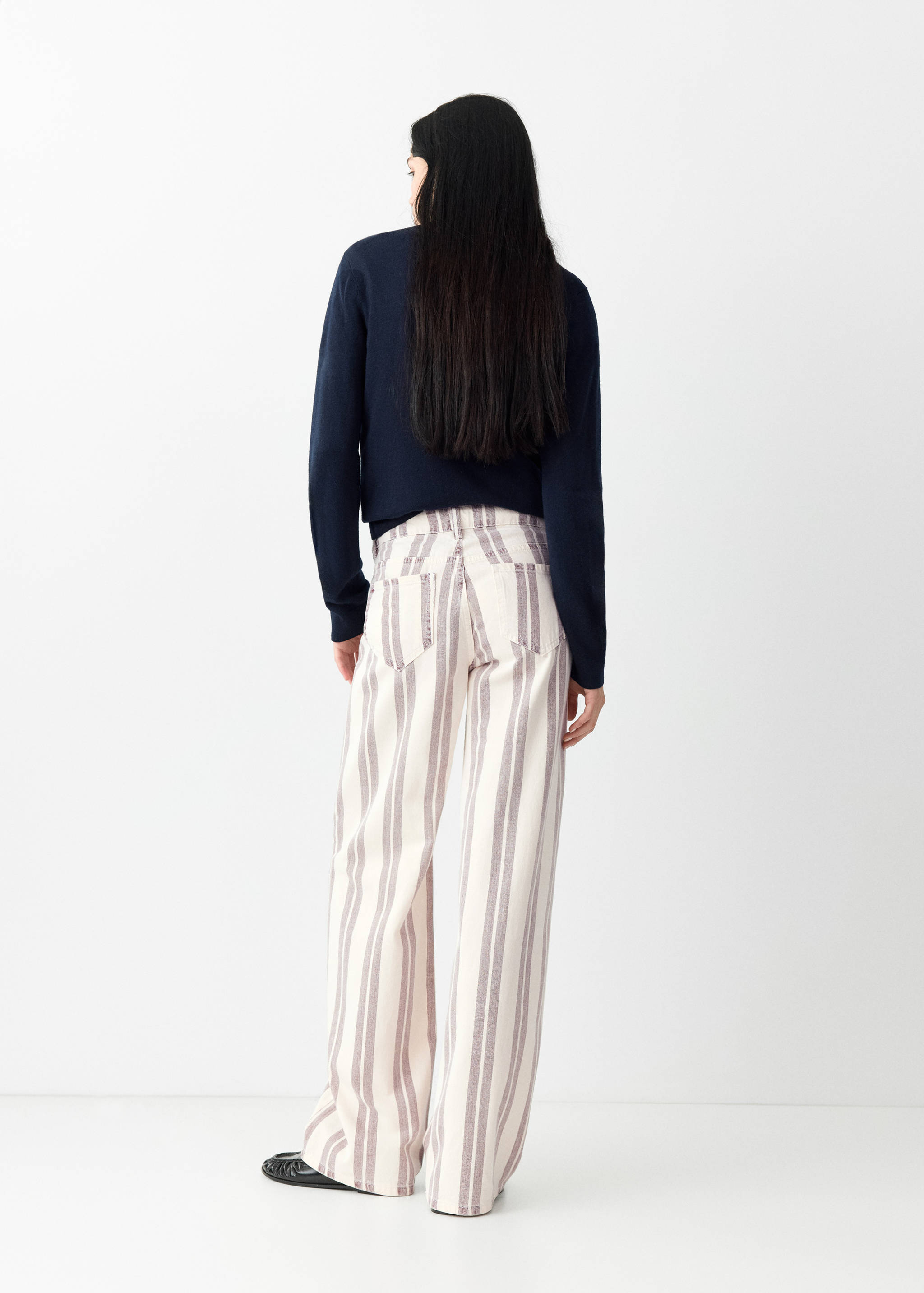 Jeans straight rayas - Reverso del artículo