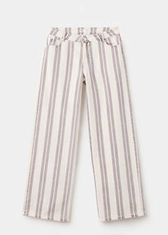 Straight-fit striped jeans — Beige 3