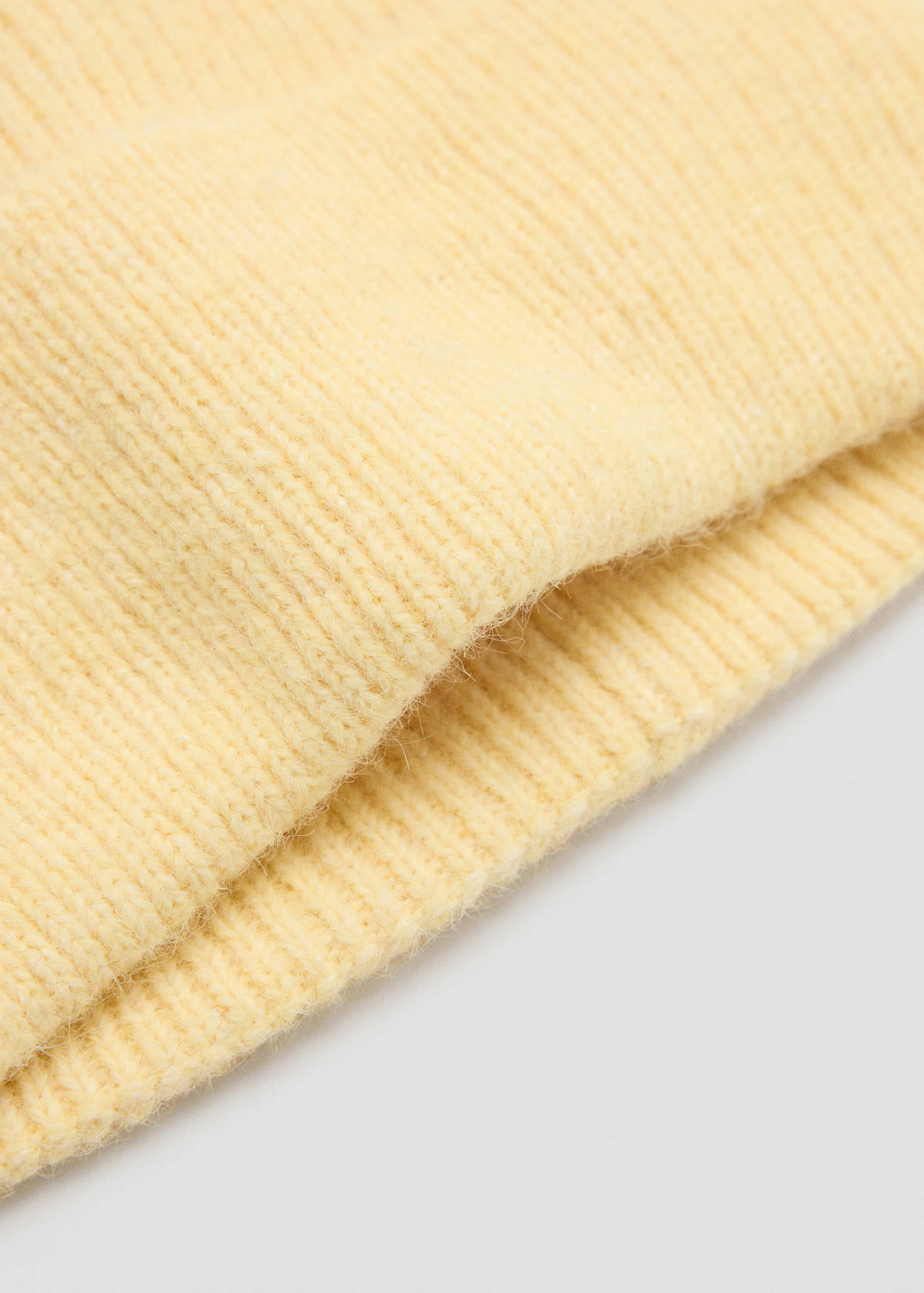 Rib-knit cap — Vanilla