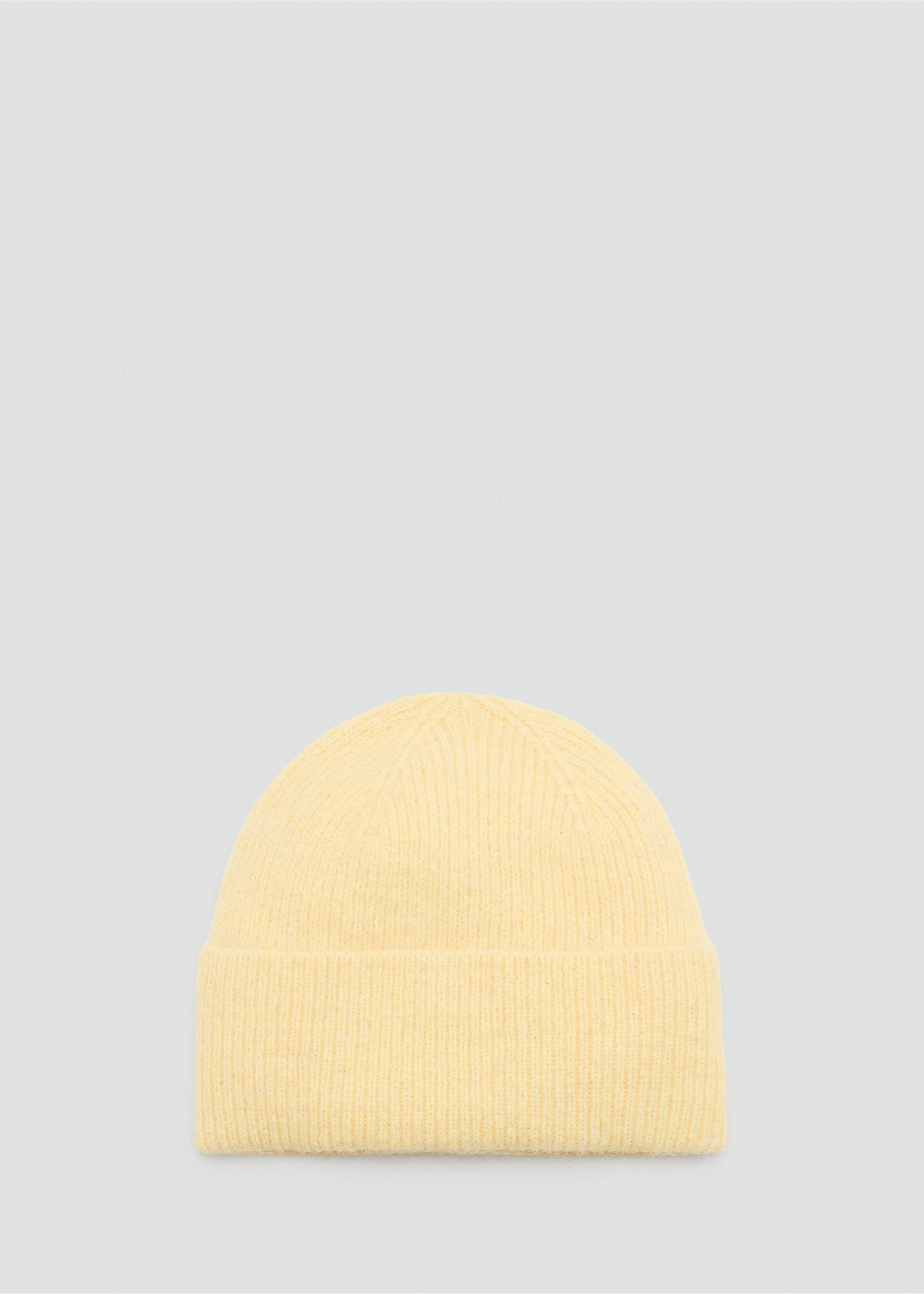 Bonnet maille côtelée - Article sans modèle, Vanille. Ref: 37077775-00.