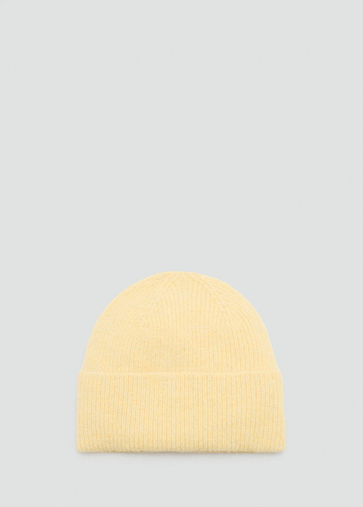 Rib-knit cap — Vanilla