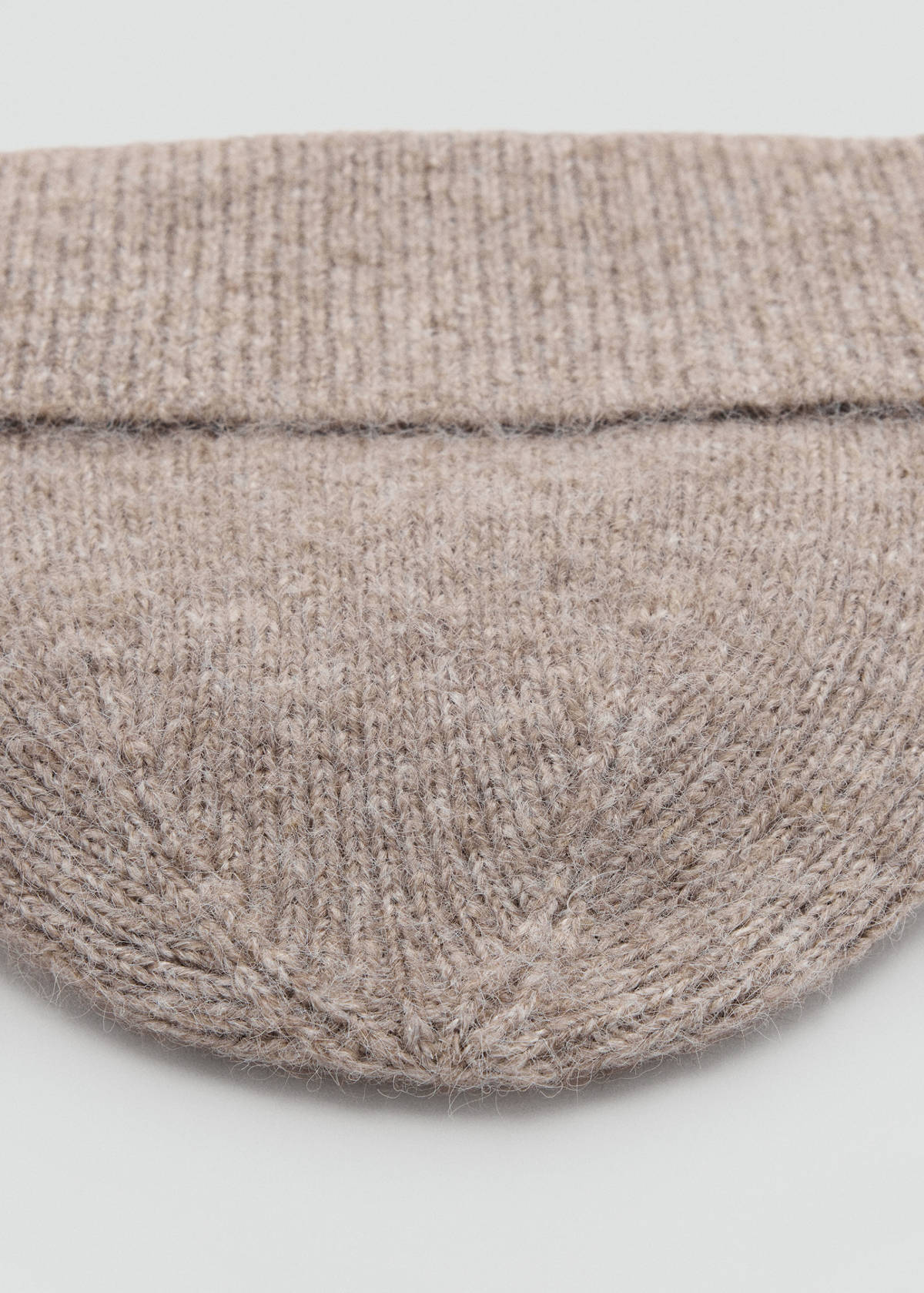Rib-knit cap — Medium Brown