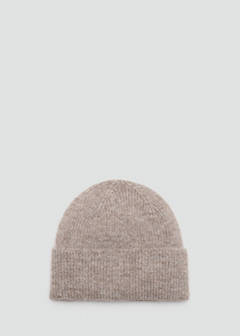 Rib-knit cap — Medium Brown 1