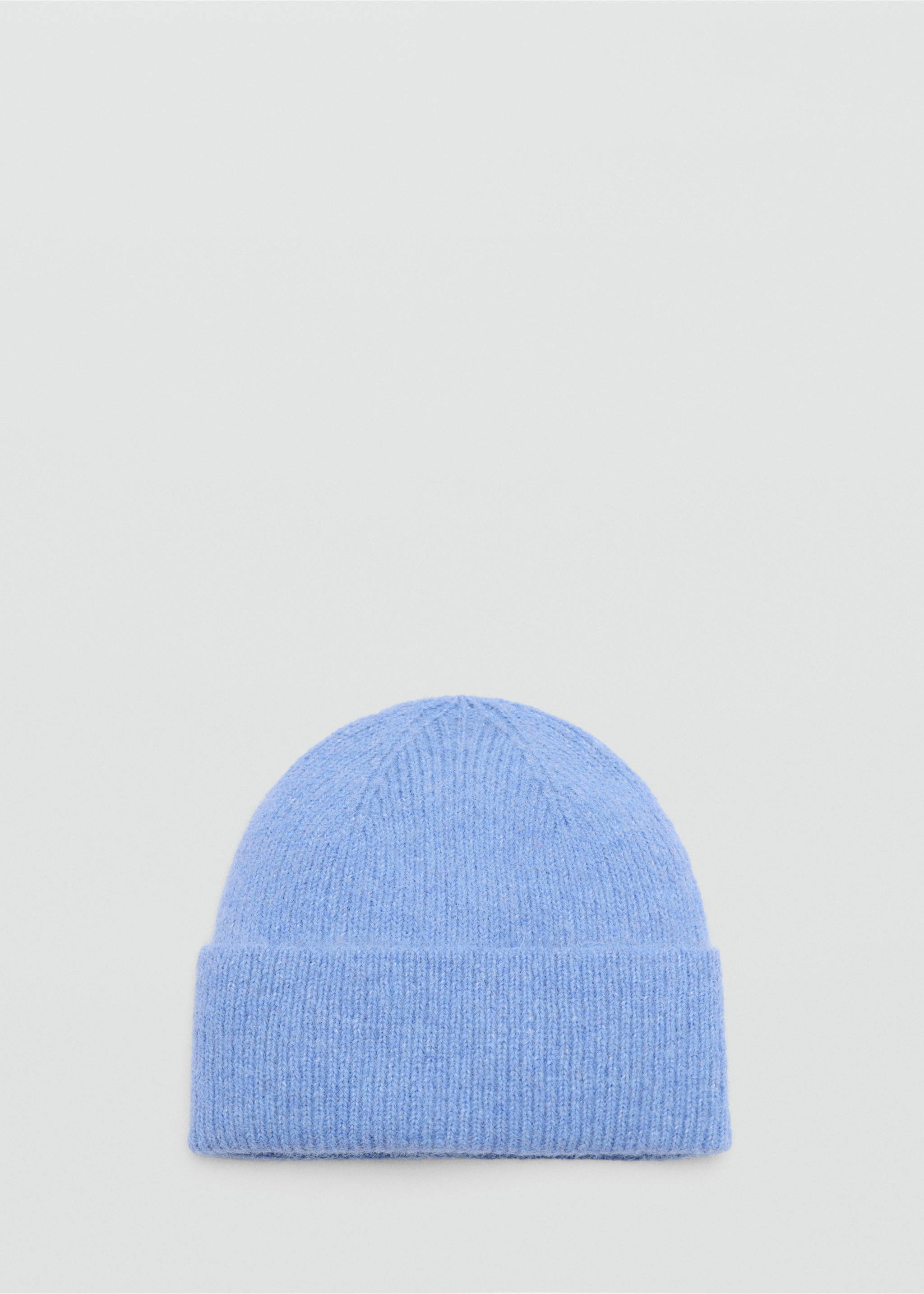 Bonnet maille côtelée - Article sans modèle, Bleu ciel. Ref: 37077775-00.