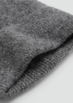 Rib-knit cap — Charcoal 2