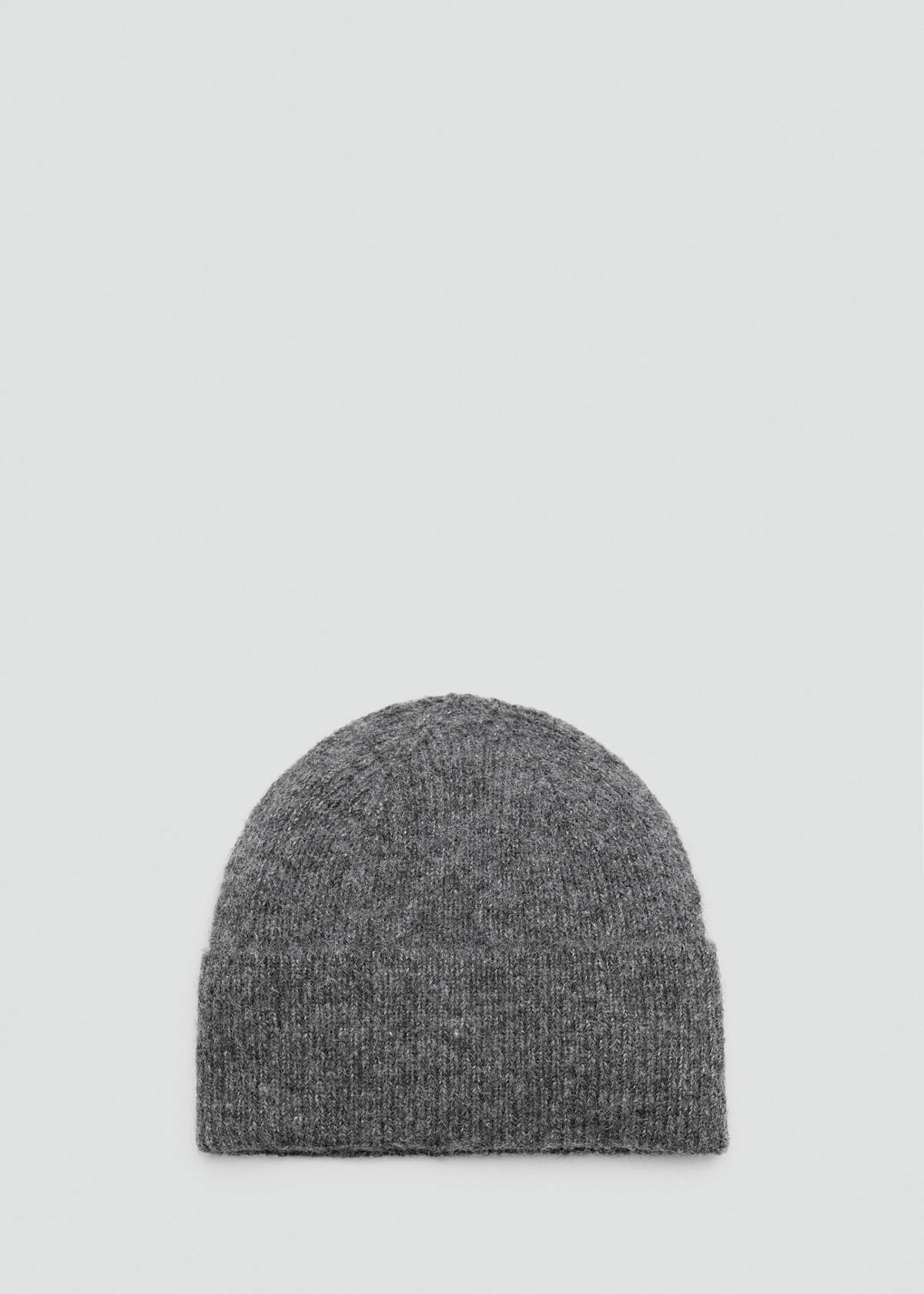 Rib-knit cap — Charcoal
