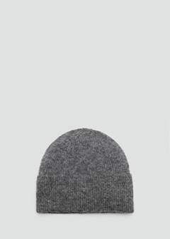 Rib-knit cap — Charcoal 1