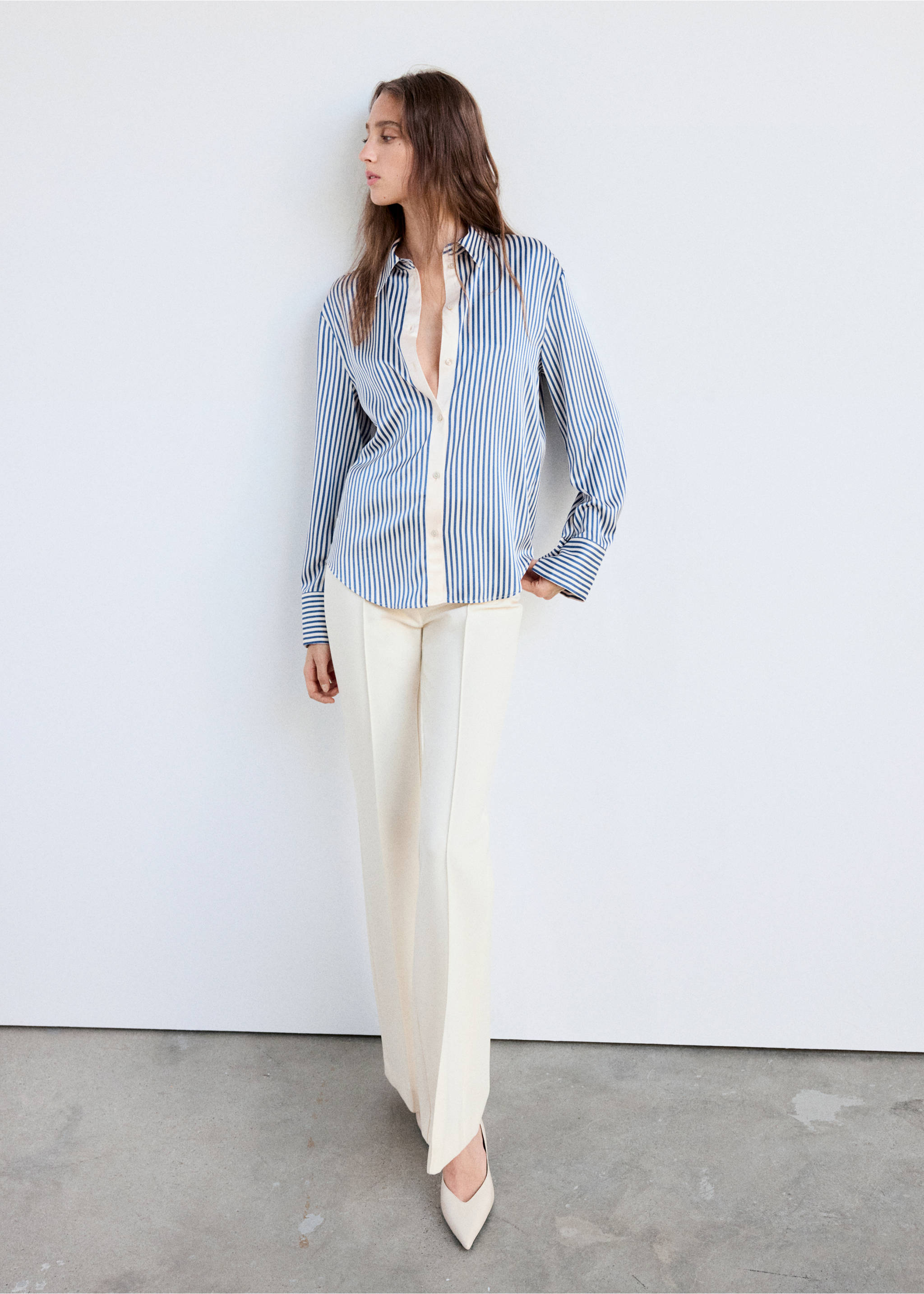 Regular fit striped shirt - General plane, Blue. Ref: 37077781-00.