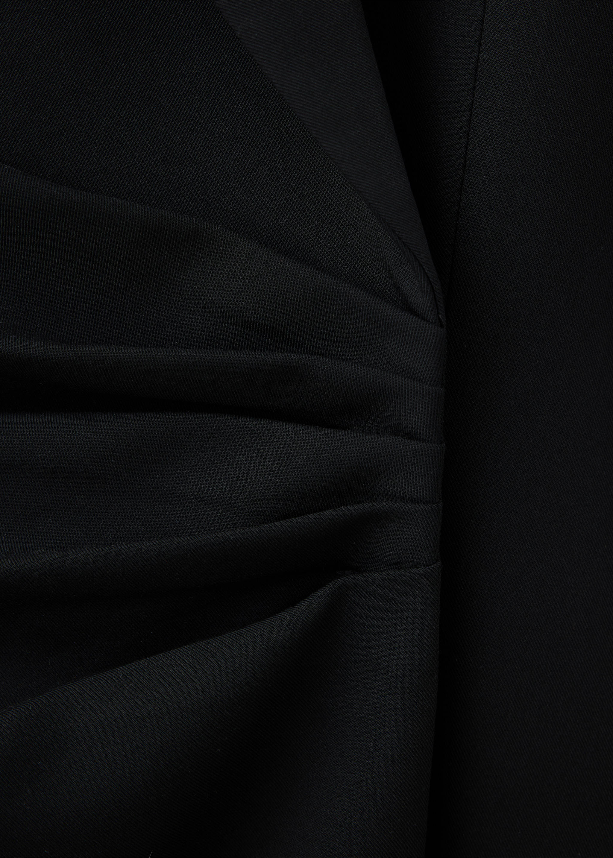 Ruched short dress - Details of the article 8, Black. Ref: 37077784-00.