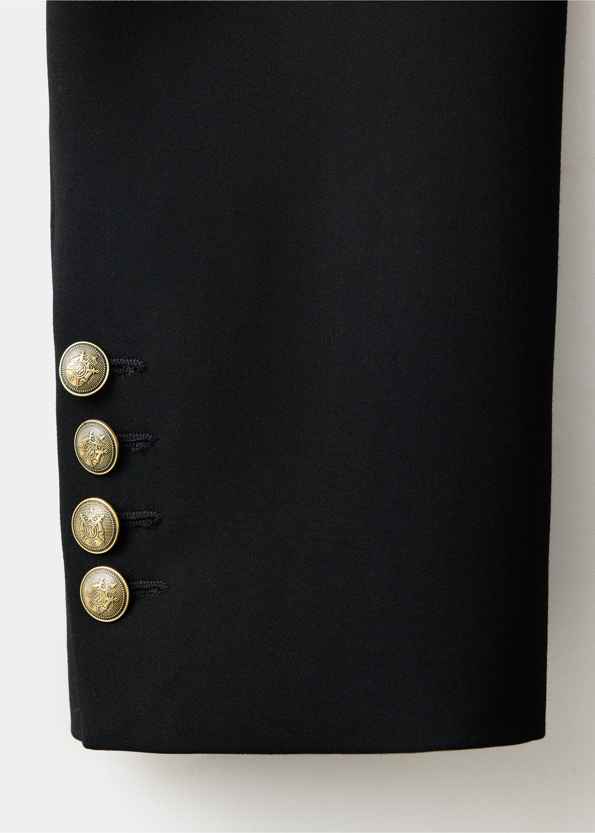 Ruched short dress - Details of the article 0, Black. Ref: 37077784-00.