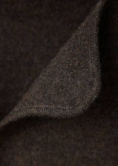 Knitted coat with detachable scarf — Brown 6