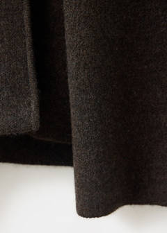 Knitted coat with detachable scarf — Brown 7