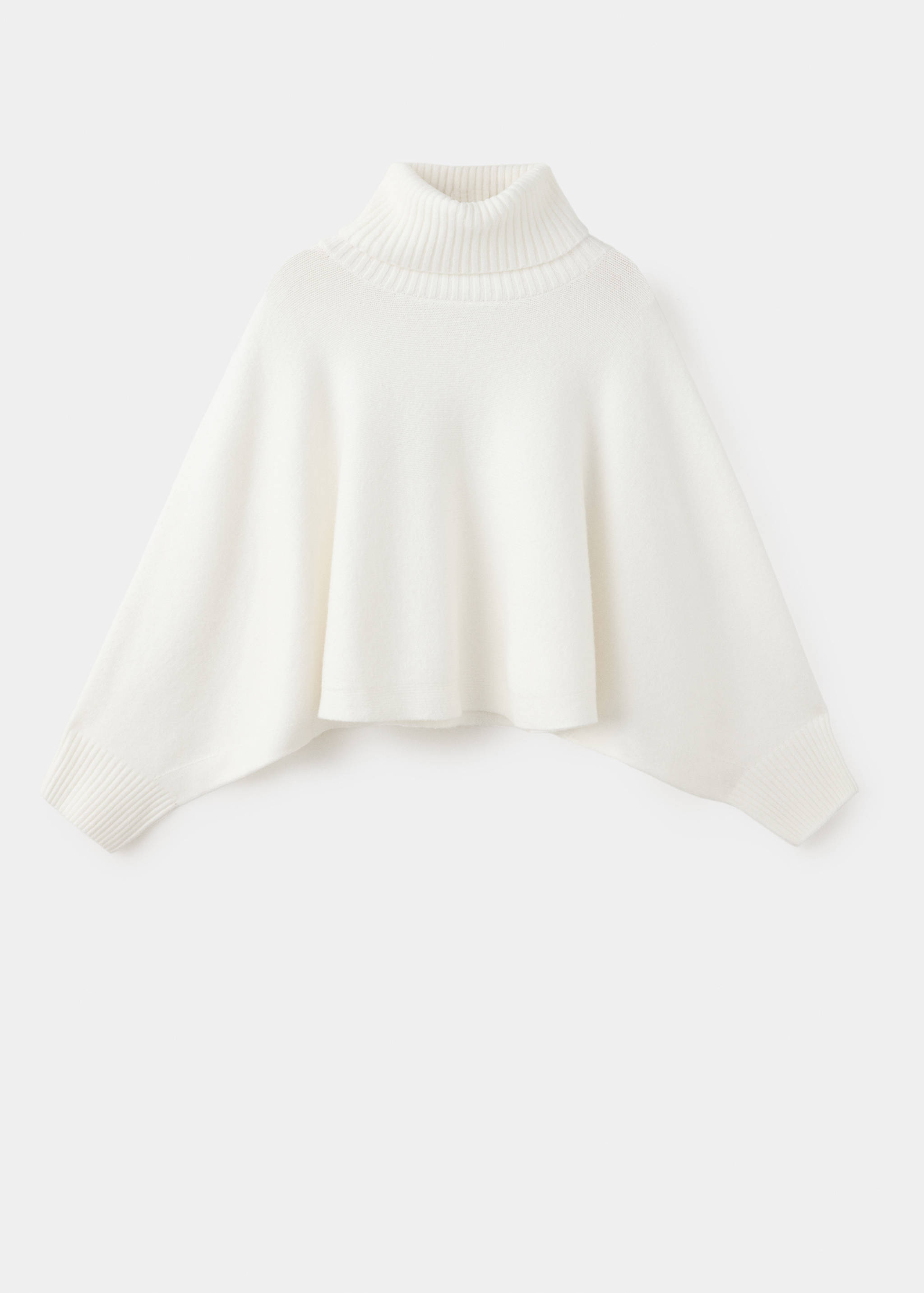 Plain knit cape - Article without model