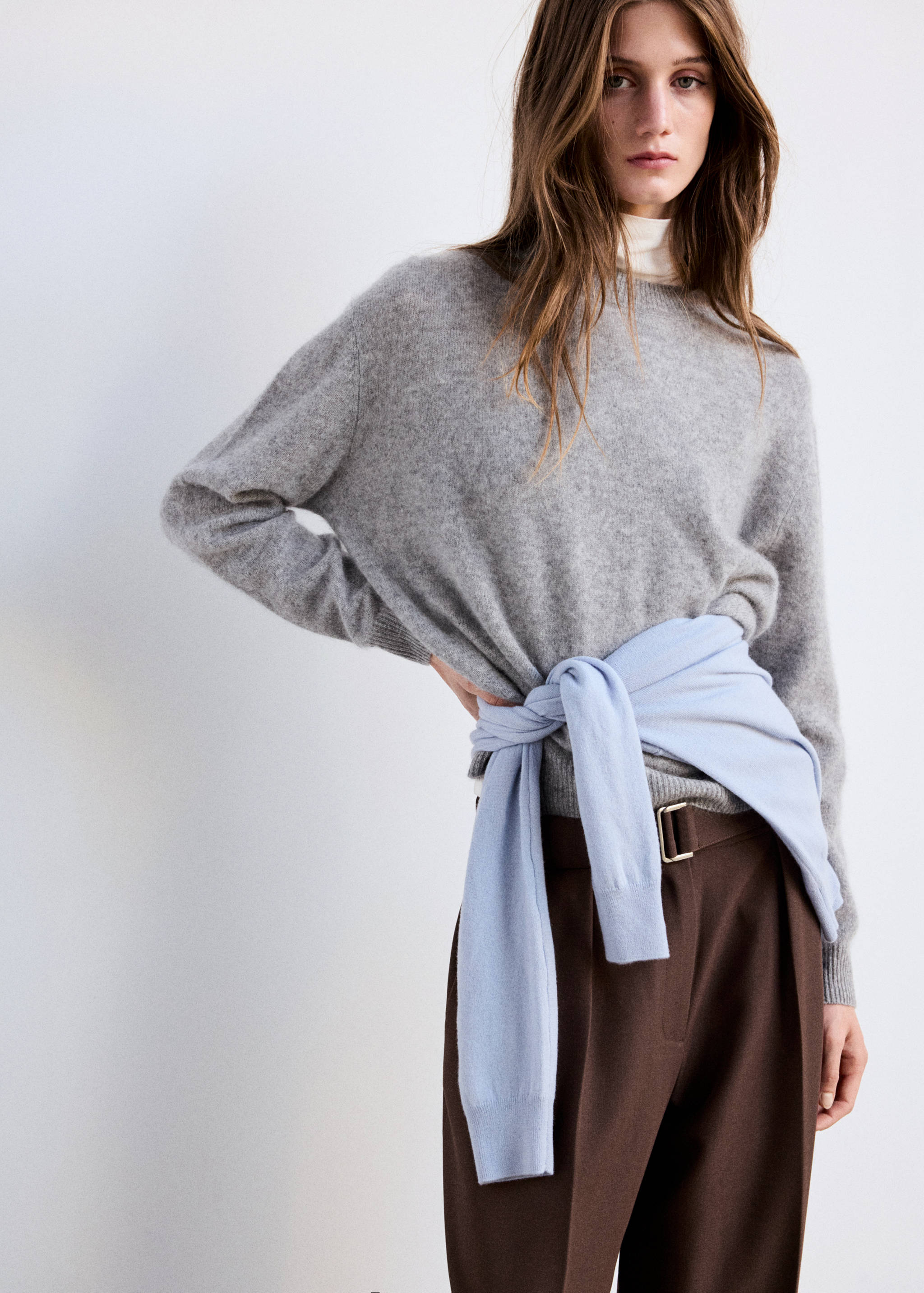 Wide leg trousers with belt - Details of the article 1