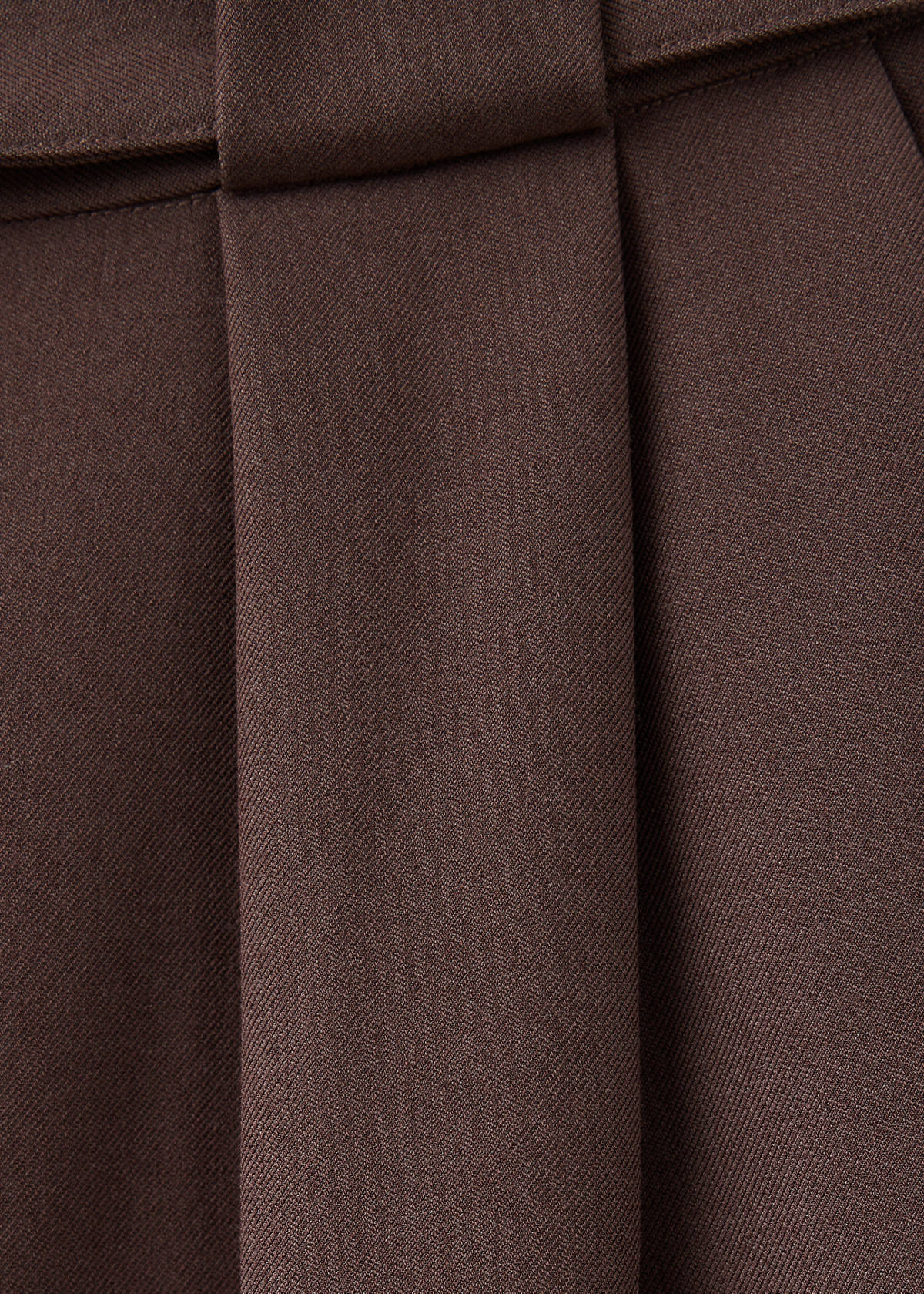 Wide leg trousers with belt — Brown