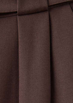 Wide leg trousers with belt — Brown 8