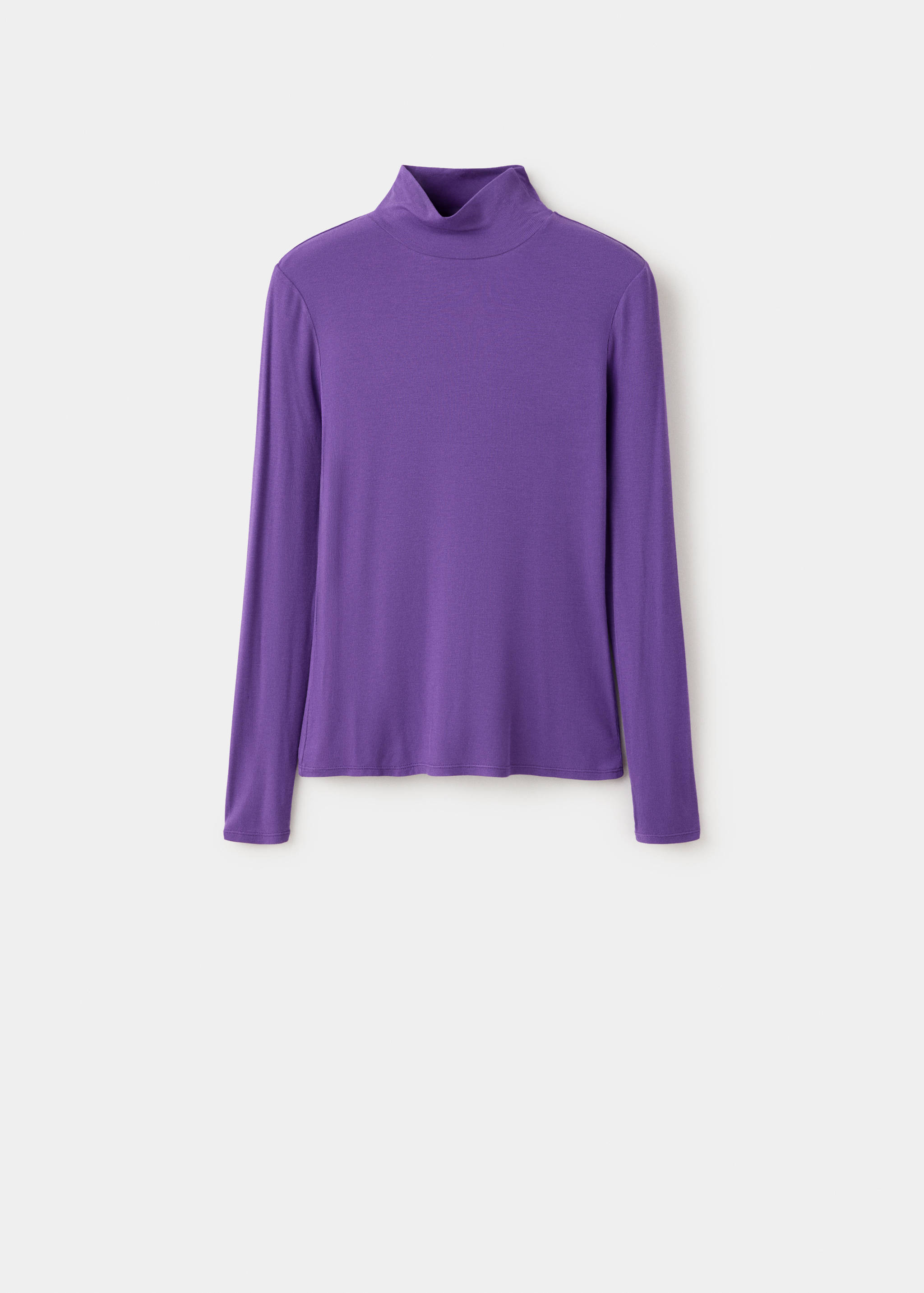 T-shirt côtelé col roulé - Article sans modèle