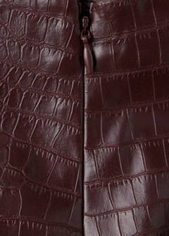 Straight skirt with crocodile effect — Maroon 6