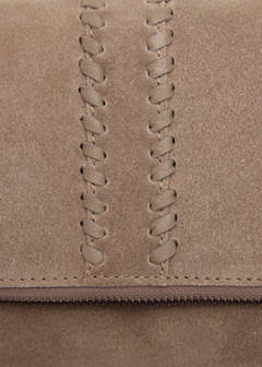 Leather bag with braided detail — Sand 3