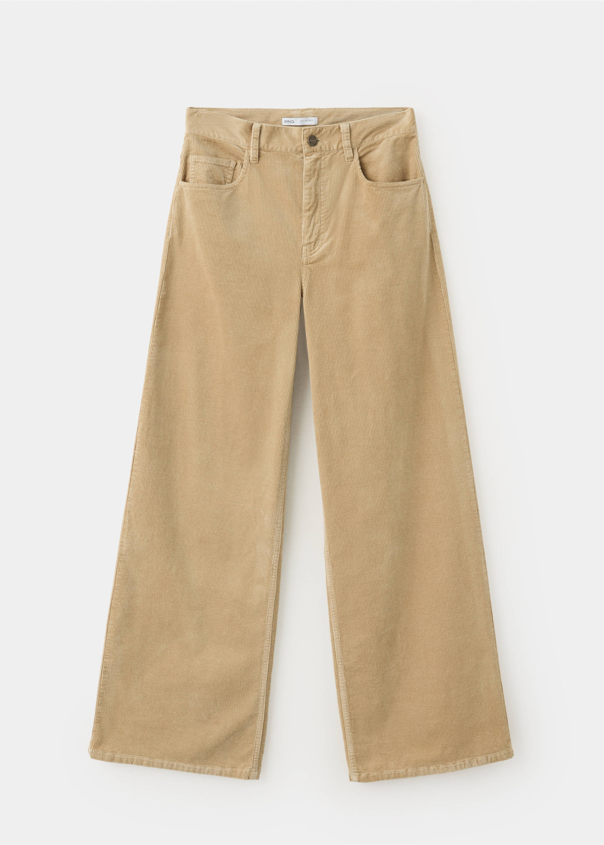 Wideleg corduroy broek - Artikel zonder model, Zand. Ref: 37077804-00.