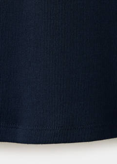 Fitted ribbed T-shirt — Navy 9