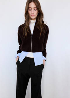 Straight-leg trousers with pressed crease — Black 12