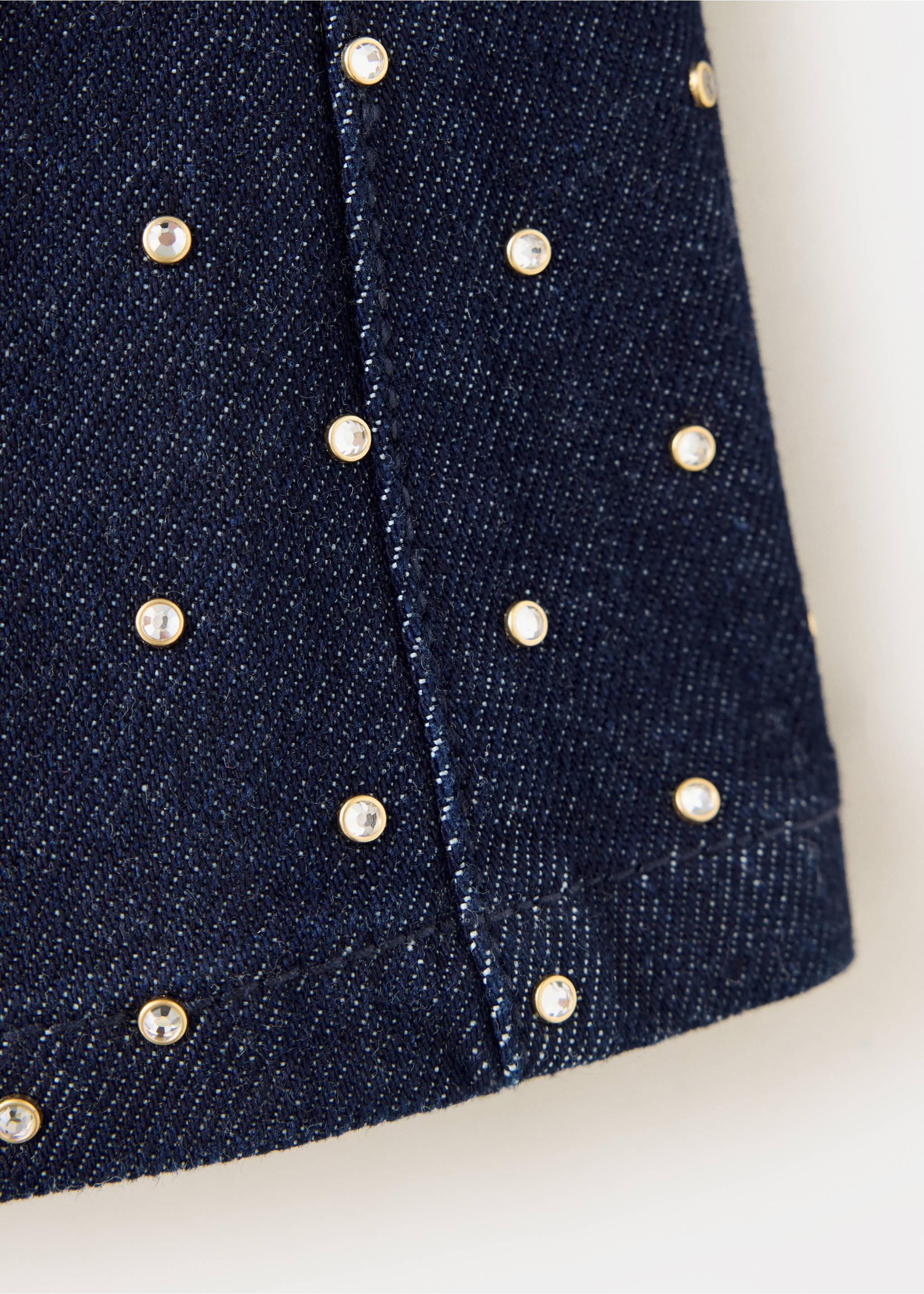 Top en jean strass - Détail de l'article 8, Bleu. Ref: 37077808-00.
